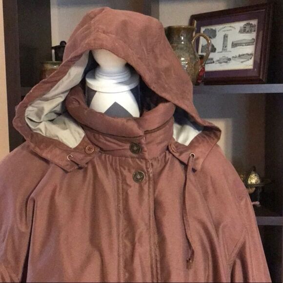 Utex MEDIUM Hooded Coat Brown & Beige - Picture 3 of 8